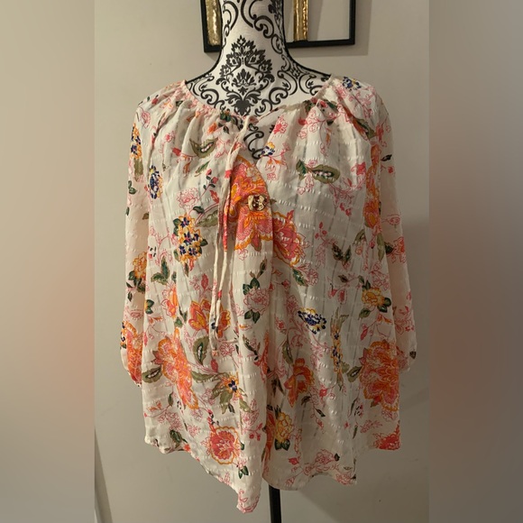 Lane Bryant Notch-Neck Tie-Front Blouse NWOT - Picture 4 of 9